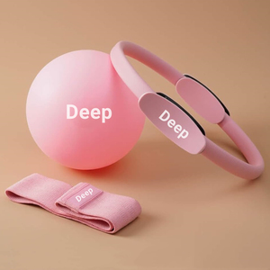 Anillo de <span class=keywords><strong>Pilates</strong></span> con Banda de Resistencia de Látex y Tela Elástica Rosa <span class=keywords><strong>para</strong></span> Yoga <span class=keywords><strong>para</strong></span> Mujer, <span class=keywords><strong>Precio</strong></span> de Fábrica con Logotipo Personalizado, Kit de Accesorios de <span class=keywords><strong>Pilates</strong></span> - Product Image 1