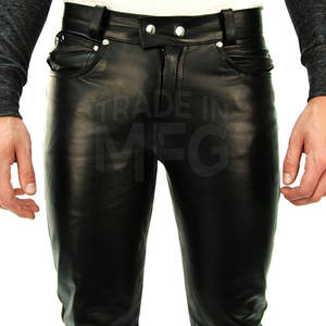 Pantalones de cuero de alta calidad para hombre personalizables diseño superior ligero invierno al aire libre desgaste patrón decoración servicio OEM - Product Image 4
