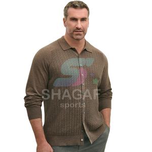 Cárdigan Casual de Invierno para Hombre, Personalizado, 100% Lana Merino, Transpirable, con Botones y Peso de Tela de 480g - Product Image 5