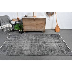 Alfombra moderna de lana gris de 4,1x7,5 pies, tejido plano turco, área grande, sala de estar alfombra para, respaldo de látex, patrón de retazos para pasillo - Product Image 1