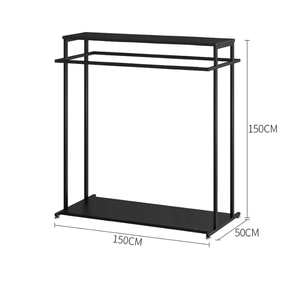 Expositor de ropa comercial de alta resistencia, totalmente metálico, con doble colgador, tipo isla, para tiendas minoristas y boutiques. - Product Image 6