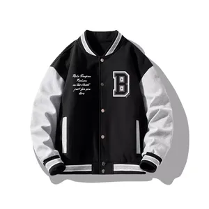 Custom Chenille Embroidery Patch <b>Men</b> <b>Baseball</b> <b>Jackets</b> Oversized Letterman <b>Mens</b> Varsity <b>Jackets</b> - Product Image 2