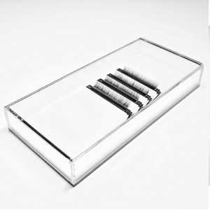 ถาดขนตาอะคริลิคโลหะแบบพกพาสำหรับศิลปิน On-The-Go กระเบื้องการติดตั้งที่เรียบร้อยสำหรับแถบขนตาสี่เหลี่ยมกล่องขนตาสำหรับช่างเทคนิค - Product Image 3