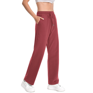 Pantalones Deportivos Acampanados para Mujer al por Mayor, de Alta Calidad, con Logotipo y Diseño Personalizados, Tejido Transpirable, Cintura Alta con Cordón - Product Image 3