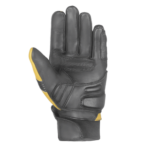 Gants thermiques d'été en cuir véritable pour moto Gants de course automobile en cuir jaune pour hommes - Product Image 4