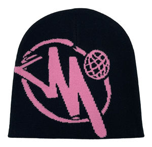 Gorro de punto de invierno con logotipo de Jacquard personalizado para unisex, añada su propio diseño - Product Image 1