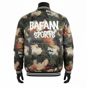 Chaqueta Bomber de alta calidad para mujer, GSM suave tela de poliéster, estampado de camuflaje Multicolor, logotipo bordado personalizado, chaquetas Bomber para mujer - Product Image 2