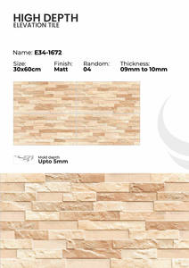 Azulejos de Porcelana para Paredes Exteriores de 300x600 mm, Elevación Moderna - Product Image 2