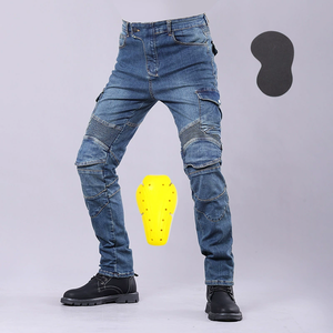 Pantalon de moto décontracté pour homme, vente chaude, couleur foncée, de qualité supérieure, en laine peignée, avec protection rembourrée, prix bas, respirant - Product Image 2