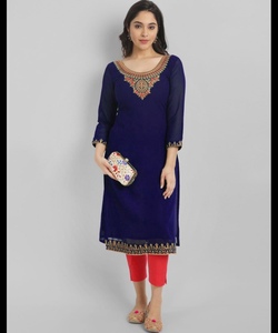 Trajes turcos pakistaníes indio Punjabi Kurta conjuntos señoras ropa de fiesta césped caliente cosido Abaya Kurti - Product Image 6