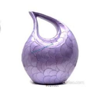 Couleur argent émail travail crémation funéraire mémorable cendres papillon Designer ensemble de 3 urne de crémation humaine et pot de navire Inde - Product Image 3