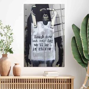 Elegante Lienzo con Diseño de Mono de Banksy: Impresión Pop Art para Decoración Moderna, ARTE EN VIDRIO TEMPLADO - Product Image 1