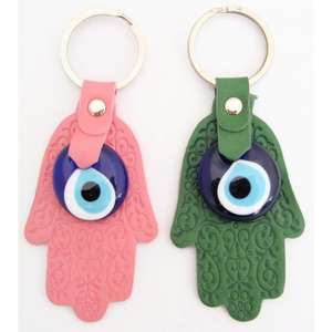 Porte-clés en cuir 12x5 cm Oeil de verre Accessoire porte-clés premium - Product Image 3