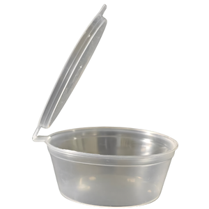 2oz Round Clear Eco-Friendly PP <b>Plastic</b> Sauce Container with Self Lid for Ketchup Mayonnaise Mustard & Jelly Takeout <b>Packaging</b> - Product Image 3
