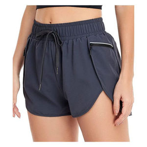 96% Nylon 4% Spandex True Fit pantalones cortos de cintura alta para mujer bolsillo oculto y forro transpirable diseño cómodo y elegante - Product Image 2