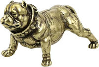 Figurine de chien en laiton et résine, tête oscillante, petite décoration, style antique nautique doré, personnalisable, pour la maison, support pour animaux de compagnie, décoration de bureau