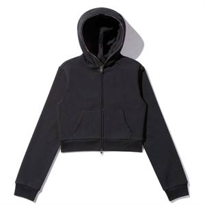 OEM Women's Cropped Full Zip Hoodie Comfortable and Stylish Perfect for Casual Wear and Workouts - Product Image 2