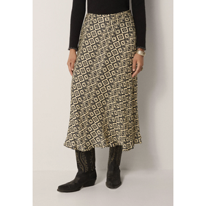 Jupes plissées en mousseline IRENE, imprimé vanille glacé, matière douce et respirante, style gothique naturel, détail boutonné, idéales pour l'automne - Product Image 1