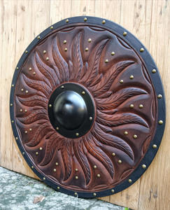 โล่คอสเพลย์ไวกิ้งแบบ DIY ใช้งานได้จริง พร้อมด้ามไม้ ผลิตมีดด้วยมือ รองรับการปรับแต่งตามความต้องการของลูกค้า (OEM) - Product Image 2