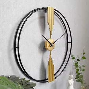 Reloj de pared nórdico semicircular doble moderno, decoración abstracta de Metal para el hogar para colgar jarrón de pared diseñado para ocasiones de Ramadán - Product Image 6