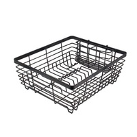 RVS dubbelwandige wandmontage ecovriendelijke keuken afdruiprek organizer opbergrek voor borden, bestek, keukengerei en fruit