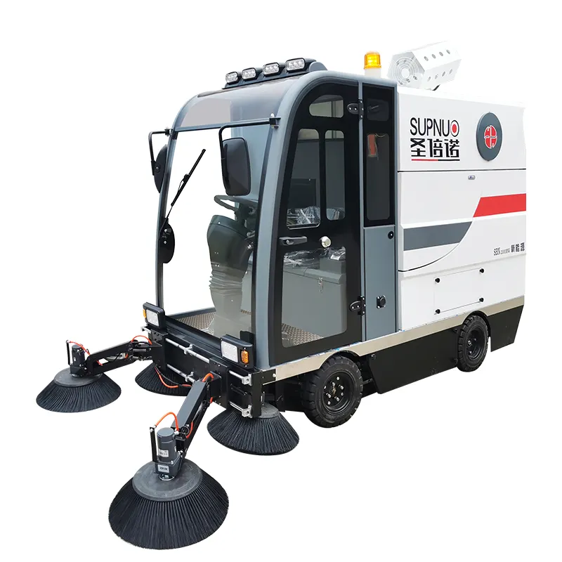 SBN-2000BW Special Vehicle Road Cleaning Machine Driving Totally Enclosed 4 Wheels Street Floor Sweeper