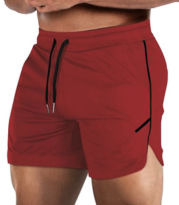 Shorts de sport pour homme, légers, avec poche zippée, sans doublure, pour musculation, logo personnalisé, vente en gros directe d'usine, nouveauté - Product Image 3
