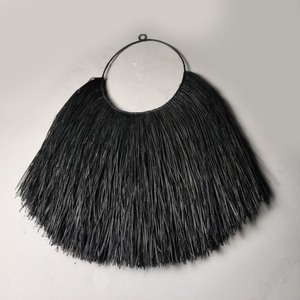 Art en herbe de mer pour la décoration de la maison, décoration suspendue en paille de raphia tissée, décoration murale en herbe de mer - Product Image 1