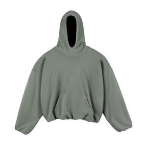 Sudadera con Capucha para Hombre, 100% Algodón, Bolsillo Bordado, Color Sólido, Manga Larga, Estilo Urbano Holgado - Product Image 5