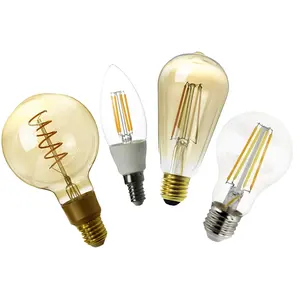 Grensk Amber Frosted Kaca C7 T22 Edison LED Filamen Lampu Malam 0.5W 1W Hangat Putih Tubular Kulkas Lampu E14 220V Dimmable