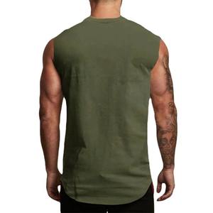 Gym Running Workout Sleeveless T-Shirt Cotton Breathable Tank Tops <b>Men's</b> Bodybuilding Fitness Sportswear Training Muscle Vests - Product Image 3
