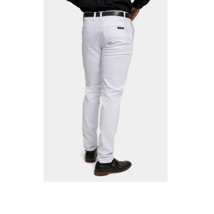 กางเกงชิโนของผู้ชายสีทึบแฟชั่น2024ใหม่กางเกงทรงสกินนี่รัดรูปของผู้ชายกางเกงชิโนลำลองสำหรับผู้ชายจาก BD - Product Image 6