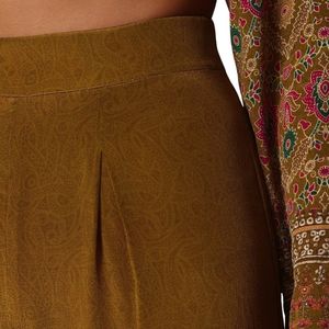 Giallo stampato Sharara in Chiffon con lavoro in pietra Kurta Designer abbigliamento etnico da donna per le feste e le occasioni di nozze - Product Image 6