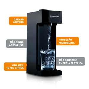 Purificateur d'eau au charbon actif noir Facile C3 |   ISO 9001 INMETRO |   Portaria 888 ANSI NSF 61 |   Brésil - Product Image 4