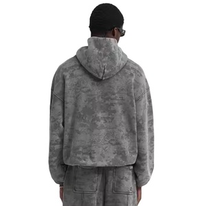 Sweat à capuche personnalisé épais délavé à l'acide, en molleton bouclette de haute qualité, vêtement thermique imprimé avec logo, hiver, 6XL, pas cher, 100% coton - Product Image 6