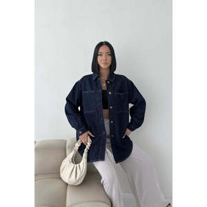 Chemise en jean boutonnée oversize 6080 - Tile - Product Image 6