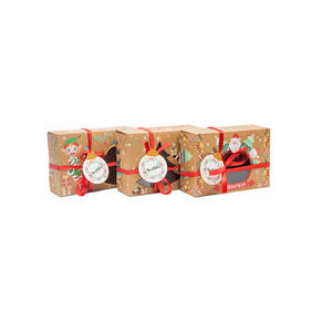 Tốt nhất bán thực phẩm lớp Kraft bánh hộp với oilpaper và băng Giáng sinh <span class=keywords><strong>Cookie</strong></span> hộp với cửa sổ Hộp quà tặng với cửa sổ - Product Image 5
