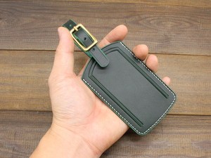 Étiquettes de bagage en similicuir à pression de bord d'huile Logo d'entreprise personnalisé LLT-0014 - Product Image 2