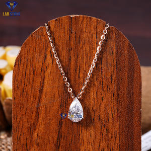 Labstone 1.09 TDW Pendentif en or rose avec diamant taille poire Bijoux en diamant de qualité EF VS - Product Image 1