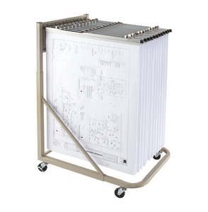 แร็คจัดเก็บข้อมูลพิมพ์เขียวมือถือที่ใช้งานง่ายมีที่ค้ำ12เดือย SM-R42รุ่น - Product Image 2