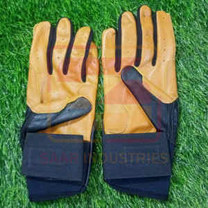 Best Selling High Quality Red And White Color Combination Cabretta Leather Baseball Batting Gloves With Customizable Color Logo - Product Image 6