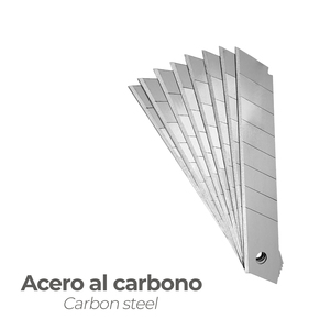 Lama per Taglierina 18 mm. (Confezione da 10 Pezzi) Acciaio al Carbonio. - Product Image 3