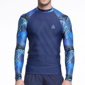 คุณภาพดีที่สุดธรรมดา MMA Rash Guard แขนยาว MMA Rush Guard ระบายอากาศได้อย่างมีสไตล์ MMA Rash Guard - Product Image 3