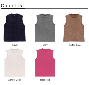 Camiseta sin mangas de poliéster grueso con cuello alto y logotipo personalizado para hombre, estilo oversize, holgada, para gimnasio y entrenamiento - Product Image 6