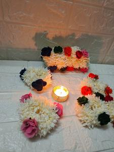 Jasmin Gajra Juda Chignon Floral Accessoires De Coiffure Multicolore Rose Bande Fleur Gajra Élégant Mogra Caoutchouc Chouchous - Product Image 6