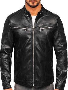 Chaqueta de Cuero Sintético PU Estilo Motero Clásico para Hombre, Diseño con Cierre, Talla Grande hasta 8XL, Otoño-Invierno - Product Image 6