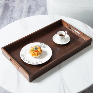 Ensemble de plateaux en bois en gros de couleur expresso élégante avec forme rectangulaire et finition chic, idéal pour la maison et le bureau - Product Image 6
