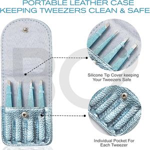 Pince à épiler en acier inoxydable pour hommes et femmes de haute précision pour les sourcils, sourcils parfaitement en forme - Product Image 4