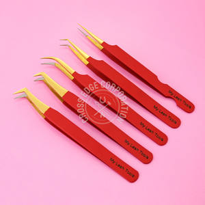 Pince à épiler multifonctionnelle à méga volume pour cils Pince à cils à pointe en fibre avec poignée souple Pointe à 90 degrés pour cils incarnés - Product Image 2