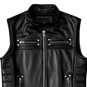 Gilet en cuir professionnel avec logo personnalisé Vêtements d'extérieur décontractés réversibles les plus vendus avec impression au meilleur prix - Product Image 2